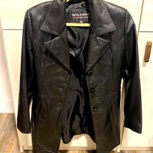 Black leather jacket
